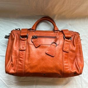 Burnt Orange Leather TRACE Purse / Tote Like New